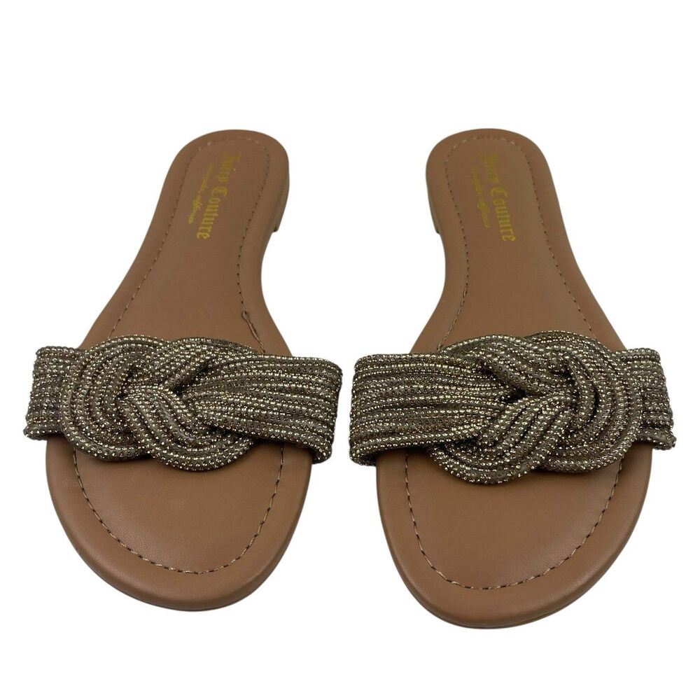 Juicy Couture Zenobia Women’s Rhinestone Slide Sandals Size 8